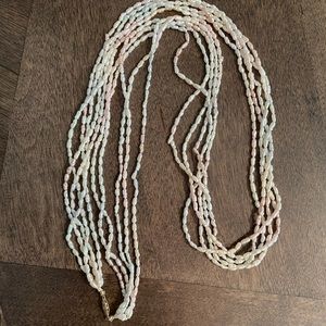 Vintage Seed Freshwater Pearl Long Necklace